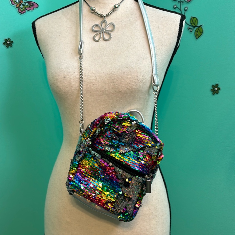 Claire’s brand Multi-colored Flippable Sequins Backpack